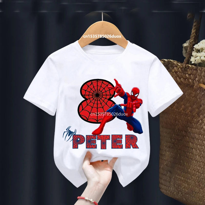 Marvel Spider-Man Personalized Birthday T-Shirt - Image 4