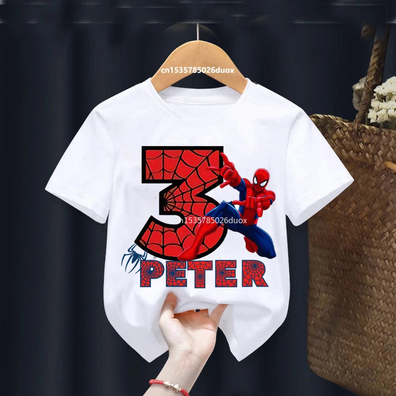 Marvel Spider-Man Personalized Birthday T-Shirt - Image 9