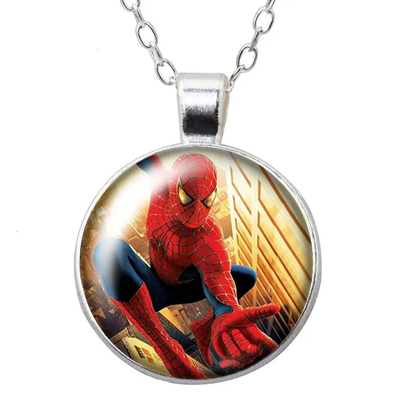 Spider-Man Cartoon Glass Pendant Necklace - Image 6