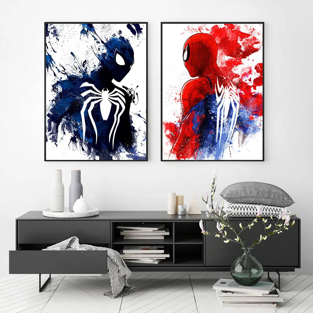 MINISO Marvel Watercolor Spider-Man Canvas Poster - Image 5
