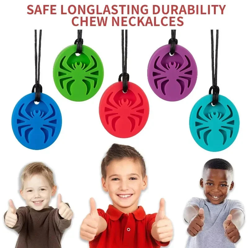 New Creative Multicolour Spider Silicone Necklace - Image 2