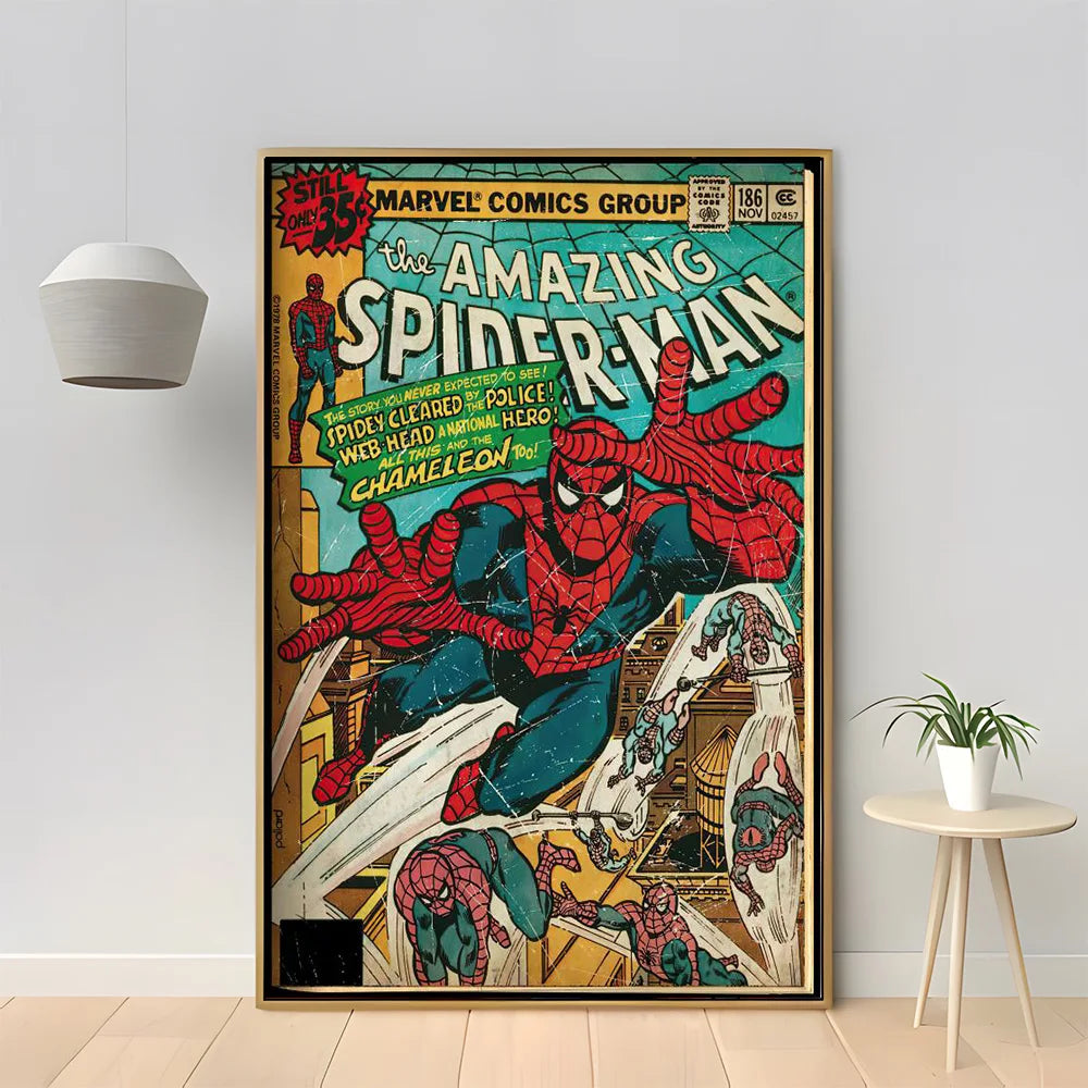 MINISO Marvel Superhero Spider-Man Vintage Poster - Image 11