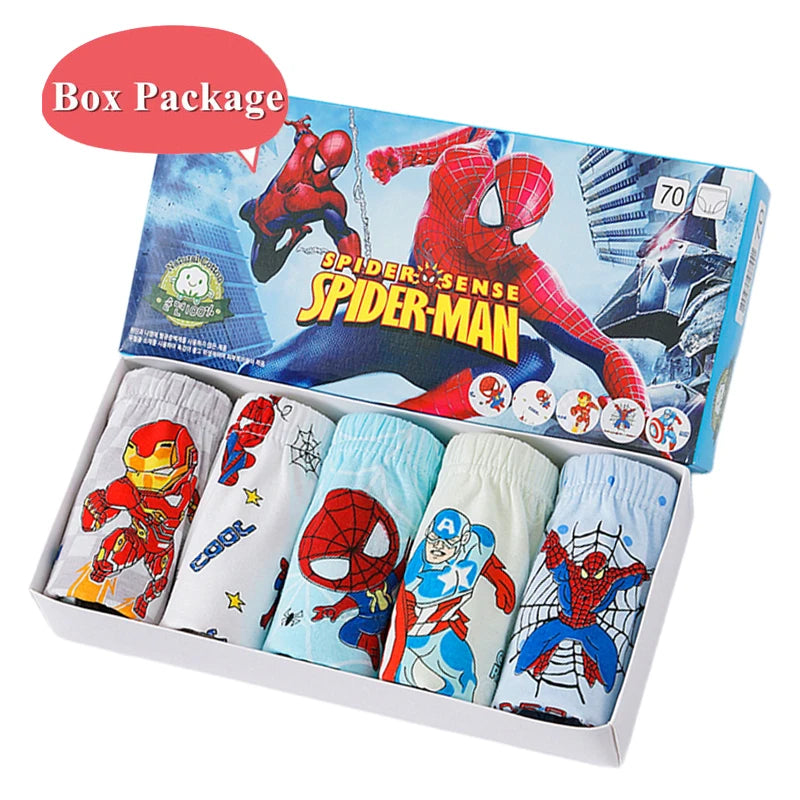 Exquisite Boxed 5-Piece Boys' Spider-Man Cotton Underwear - Image 8