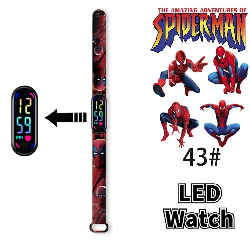 Disney Frozen & Spider-Man Children’s Anime Figure Bracelet Wristwatch - Image 19