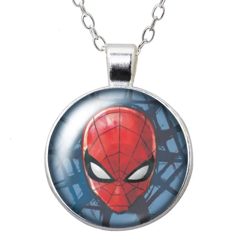 Spider-Man Cartoon Glass Pendant Necklace - Image 13