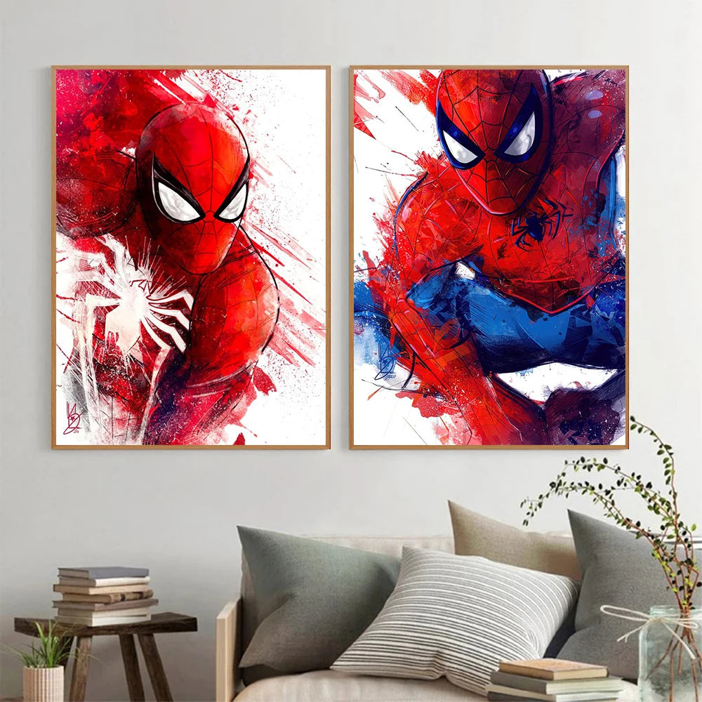 MINISO Marvel Watercolor Spider-Man Canvas Poster - Image 3