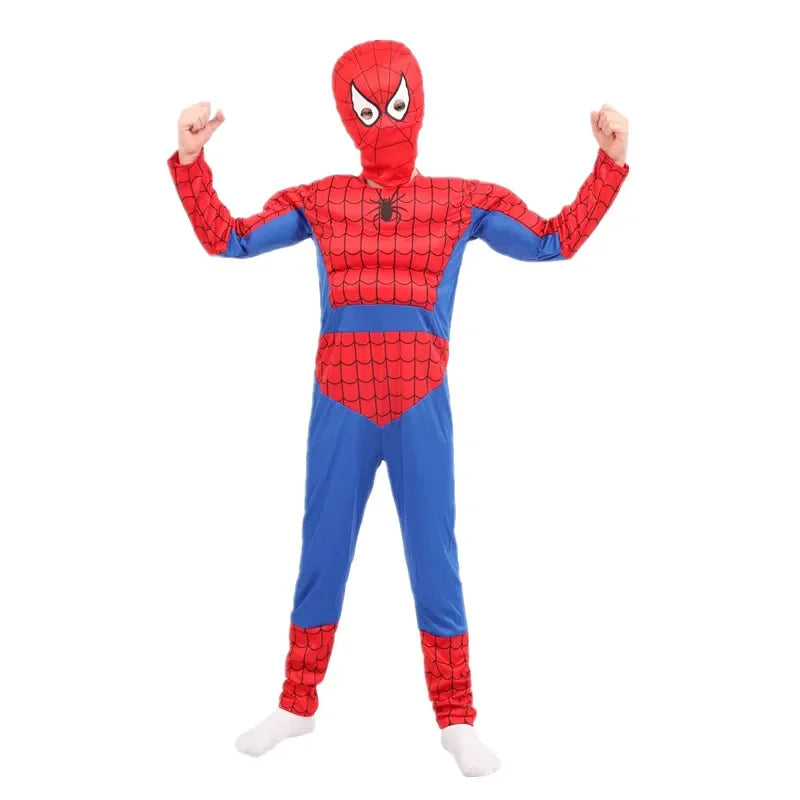 Movie Superhero Red Peter Parker Kids Muscle Costume - Image 5
