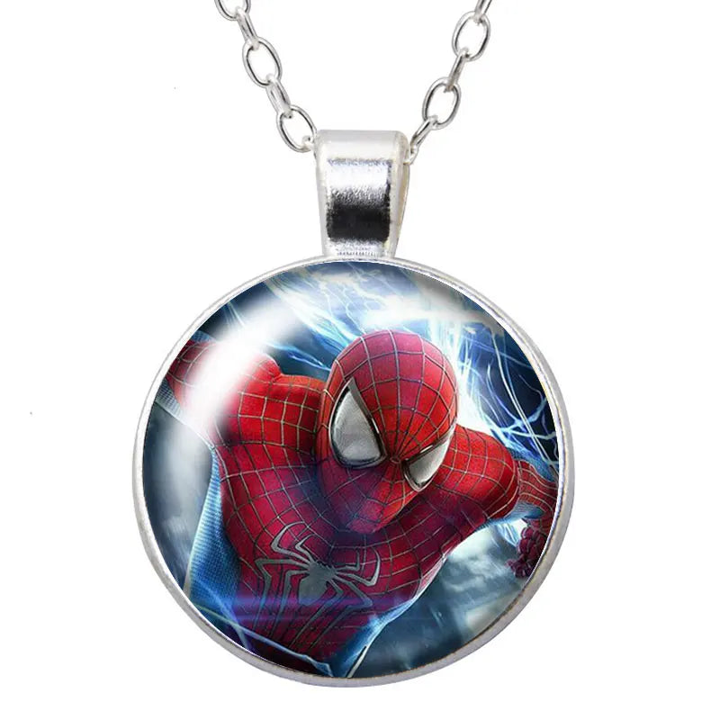 Spider-Man Cartoon Glass Pendant Necklace - Image 10