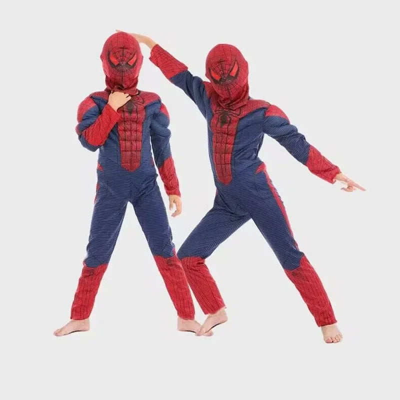 Movie Superhero Red Peter Parker Kids Muscle Costume - Image 2