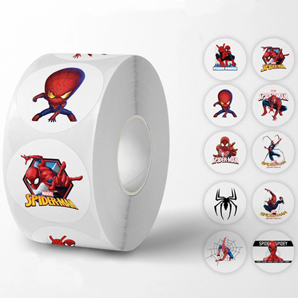 500pcs Spider-Man Roll Stickers
