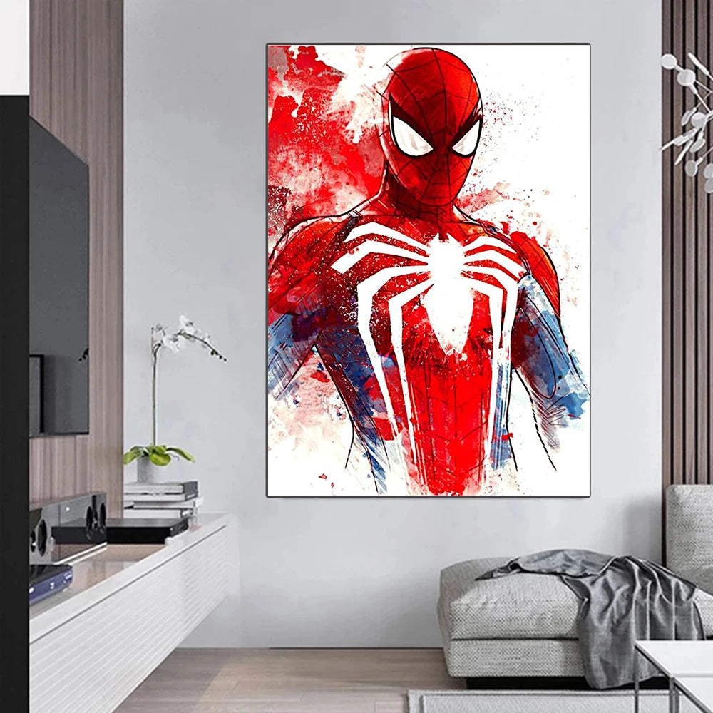 MINISO Marvel Watercolor Spider-Man Canvas Poster - Image 2