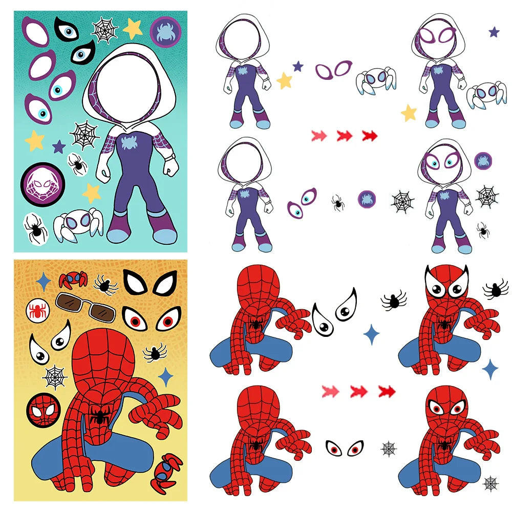 8 Sheets Disney Marvel Spider-Man & Iron Man Stickers - Image 3
