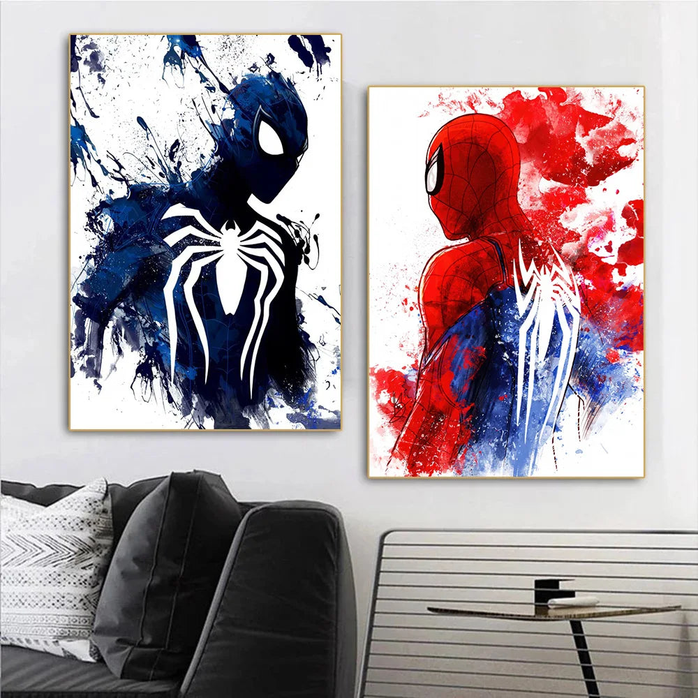 MINISO Marvel Watercolor Spider-Man Canvas Poster - Image 6