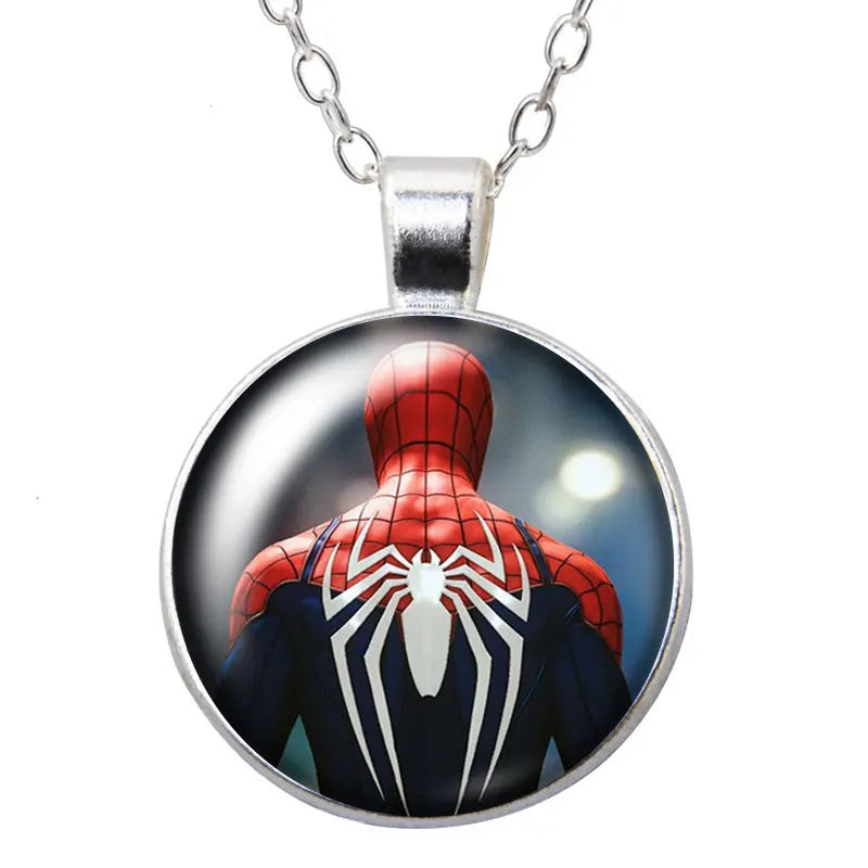 Spider-Man Cartoon Glass Pendant Necklace - Image 16