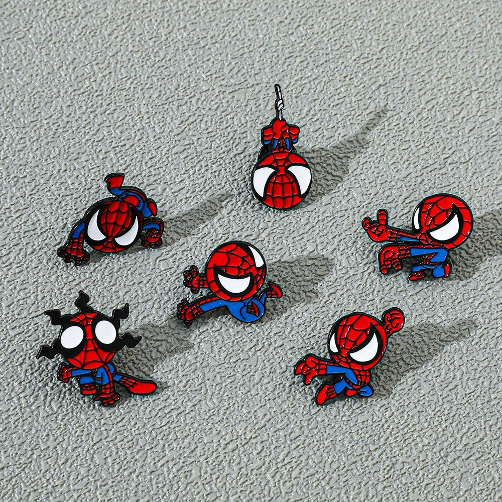 6pcs Spider-Man Enamel Pin Set - Image 3