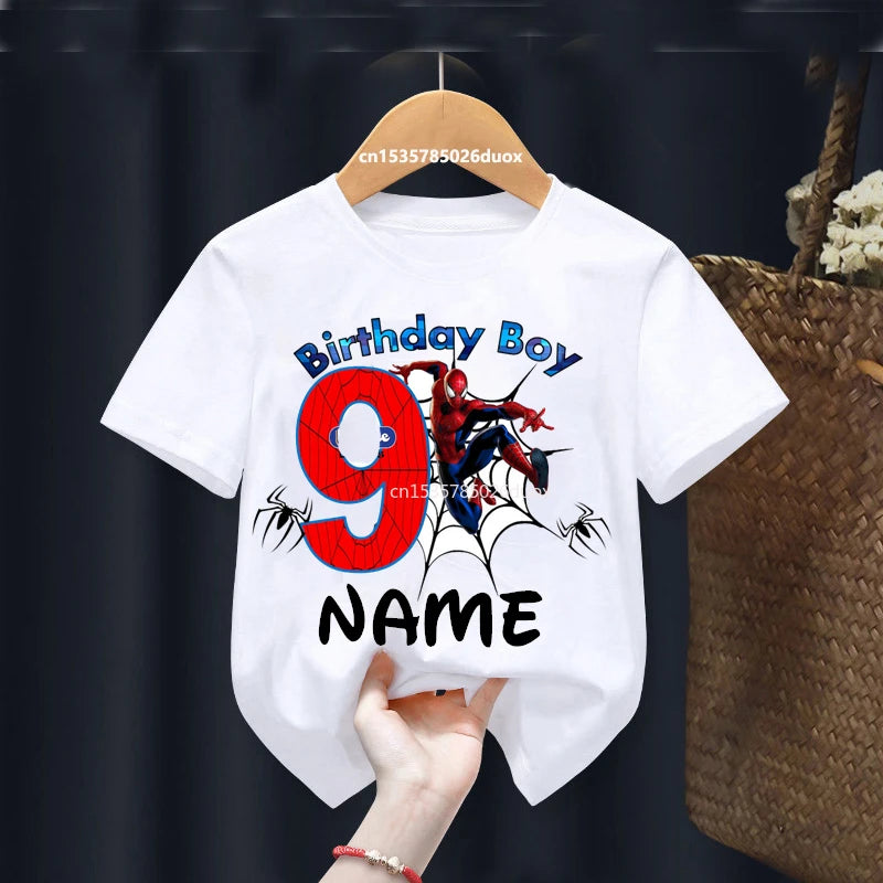 Summer 2025 Personalized Spider-Man Birthday T-Shirt - Image 6