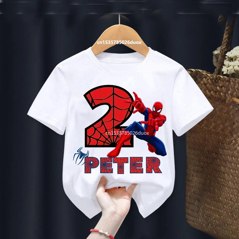 Marvel Spider-Man Personalized Birthday T-Shirt - Image 8