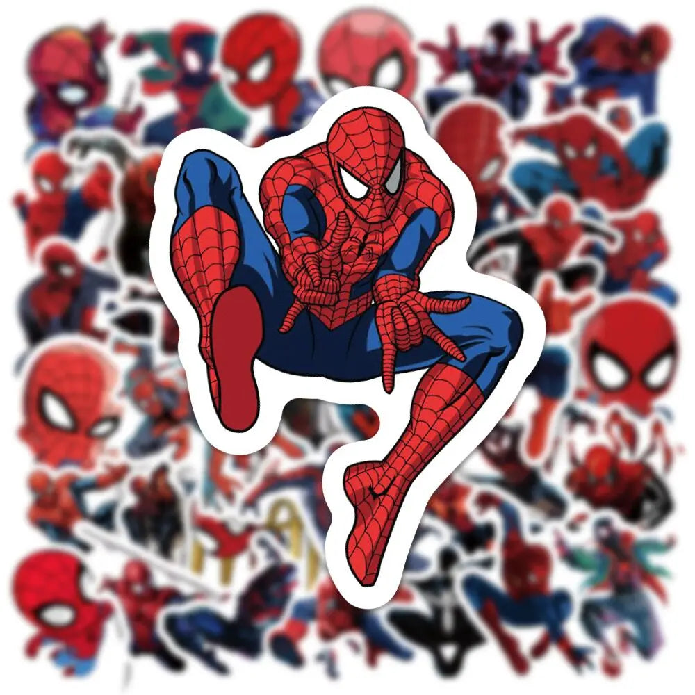 10/50PCS Disney Super Hero Spider-Man Stickers - Image 2