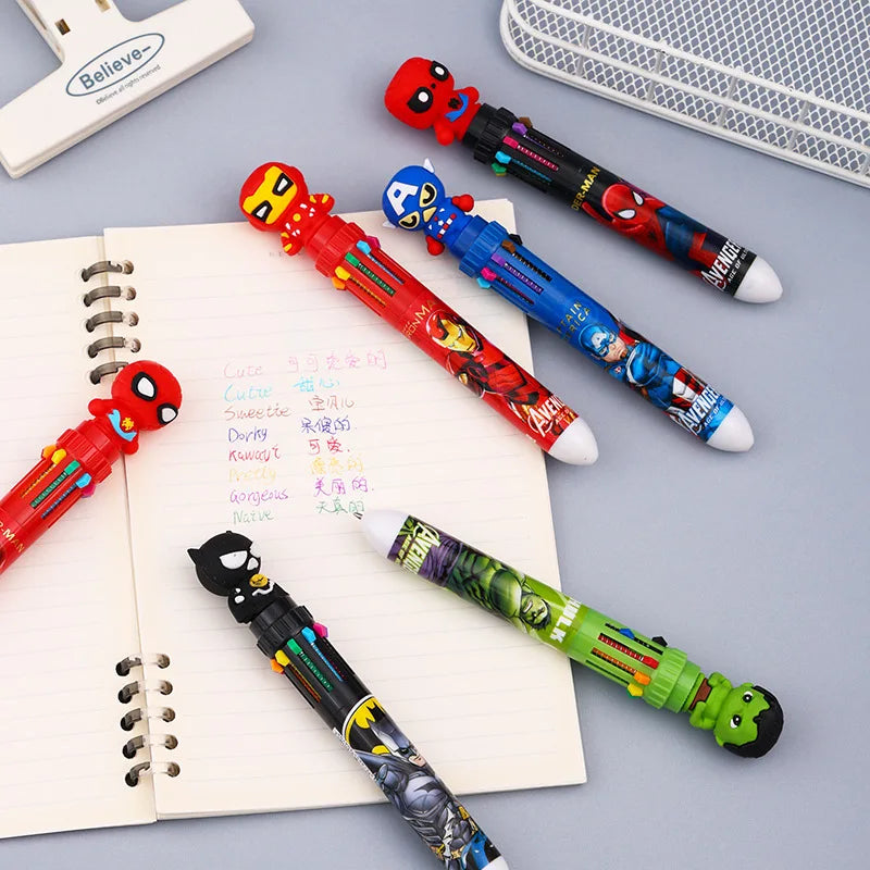 Avengers Spider-Man 10-Color Ballpoint Pens - Image 3