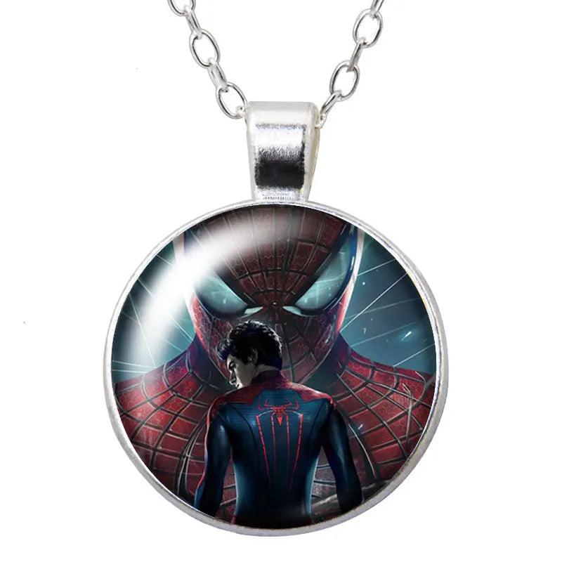 Spider-Man Cartoon Glass Pendant Necklace - Image 18