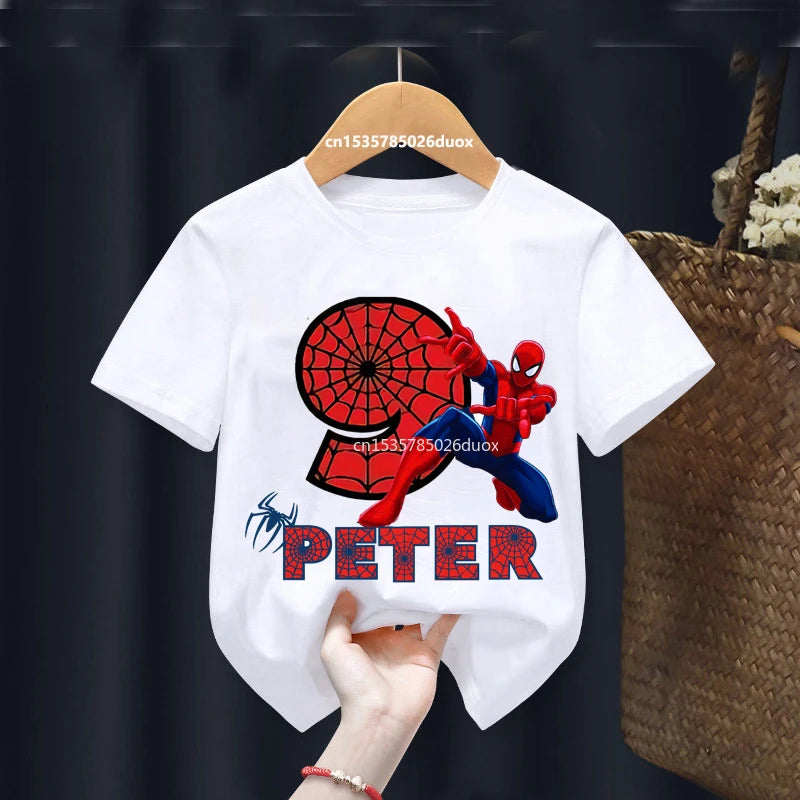 Marvel Spider-Man Personalized Birthday T-Shirt - Image 5