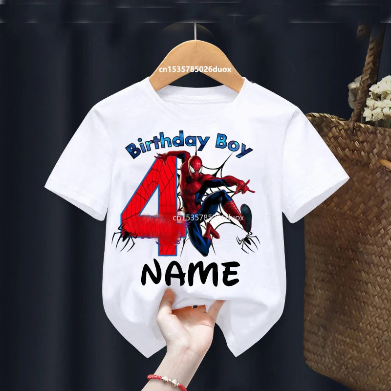 Summer 2025 Personalized Spider-Man Birthday T-Shirt - Image 4