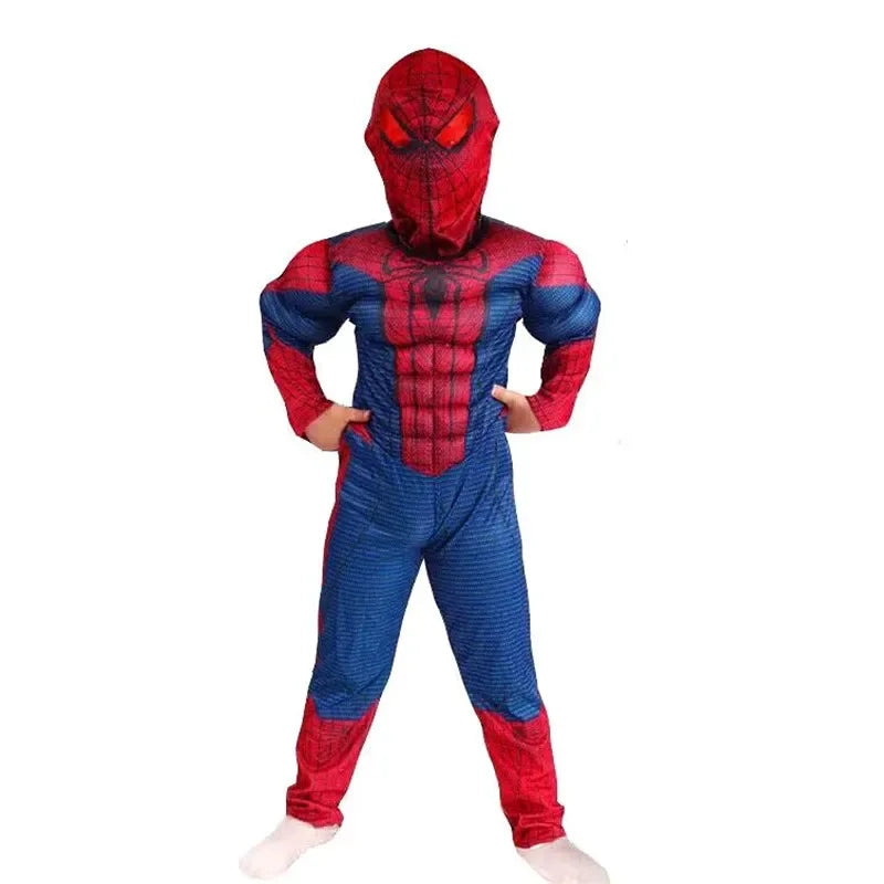 Movie Superhero Red Peter Parker Kids Muscle Costume - Image 6
