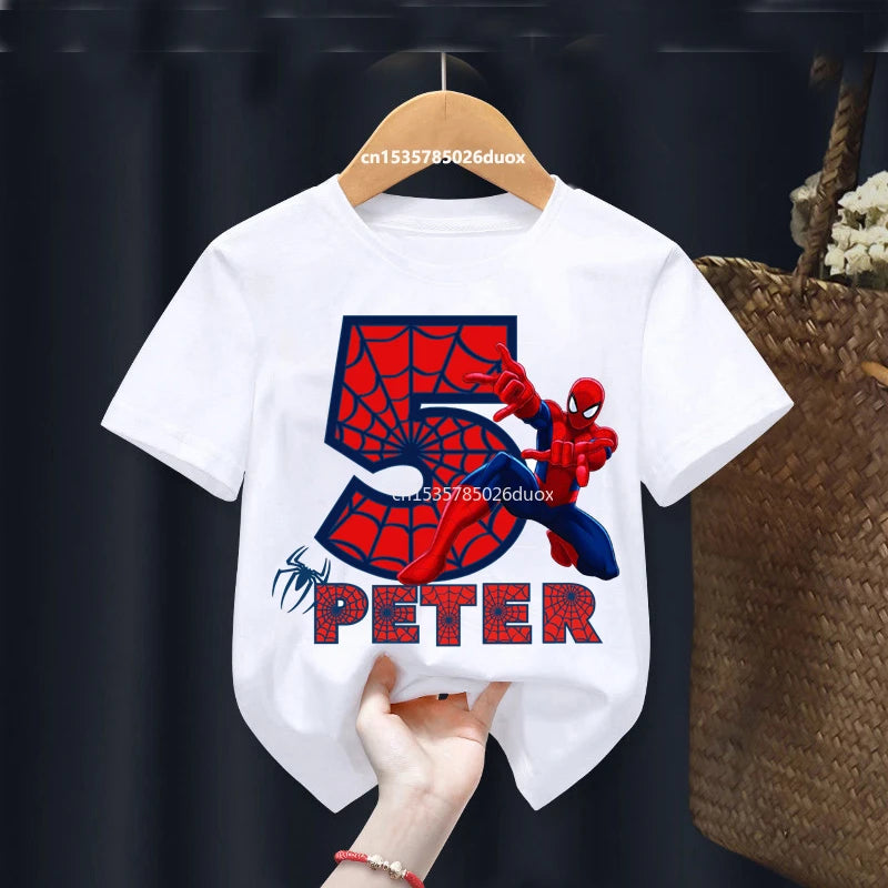 Marvel Spider-Man Personalized Birthday T-Shirt - Image 6