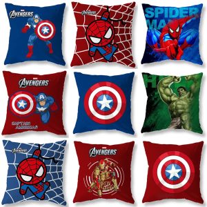 Superhero Spider-Man & Iron Man Pillow Cover