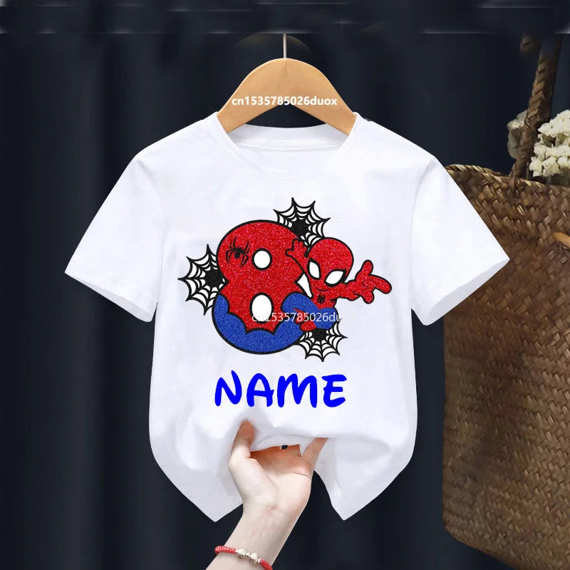Personalized Marvel Spider-Man Birthday T-Shirt - Image 6