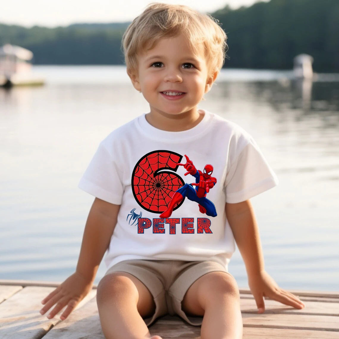 Marvel Spider-Man Personalized Birthday T-Shirt - Image 2