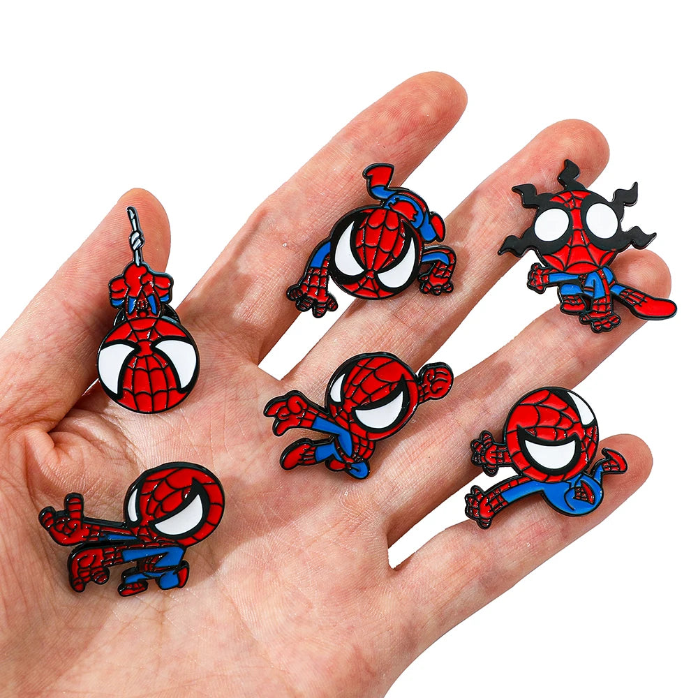 6pcs Spider-Man Enamel Pin Set - Image 5