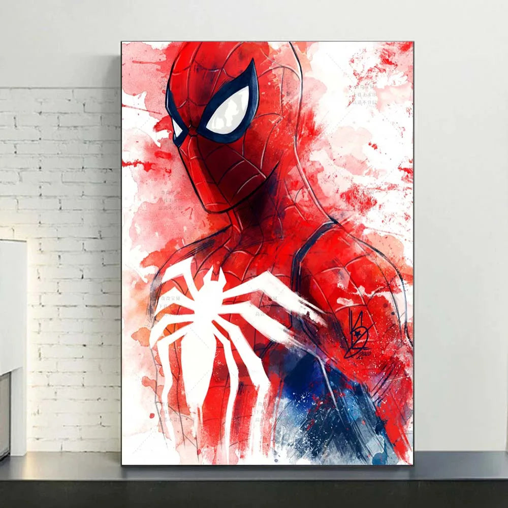 MINISO Marvel Watercolor Spider-Man Canvas Poster - Image 10