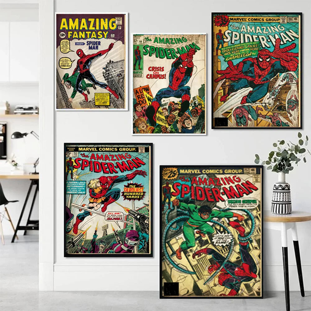 MINISO Marvel Superhero Spider-Man Vintage Poster - Image 3