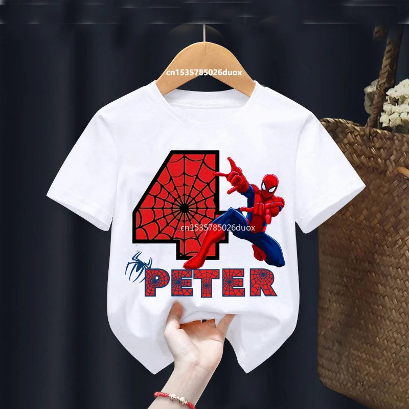 Marvel Spider-Man Personalized Birthday T-Shirt