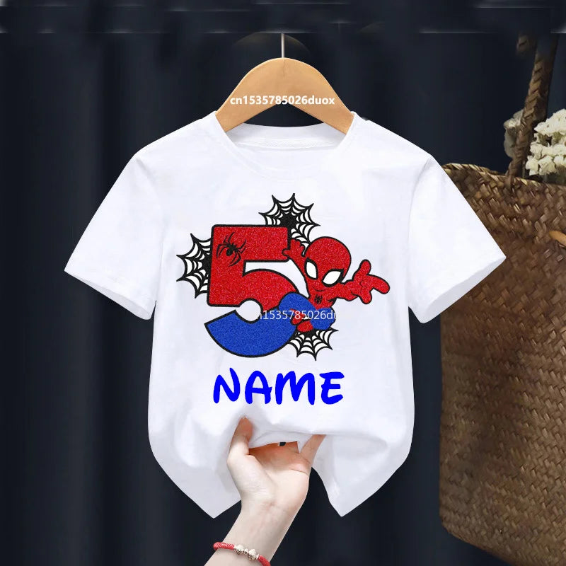 Personalized Marvel Spider-Man Birthday T-Shirt